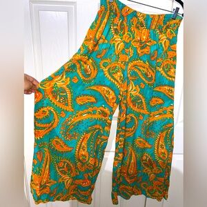 Paisley Coco Bianco Wide Leg Flow Pants